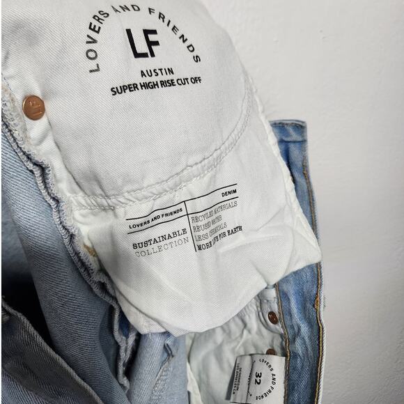 Lovers + Friends Austin Super High Rise Cut Off Denim Shorts in Miami - Picture 6 of 10